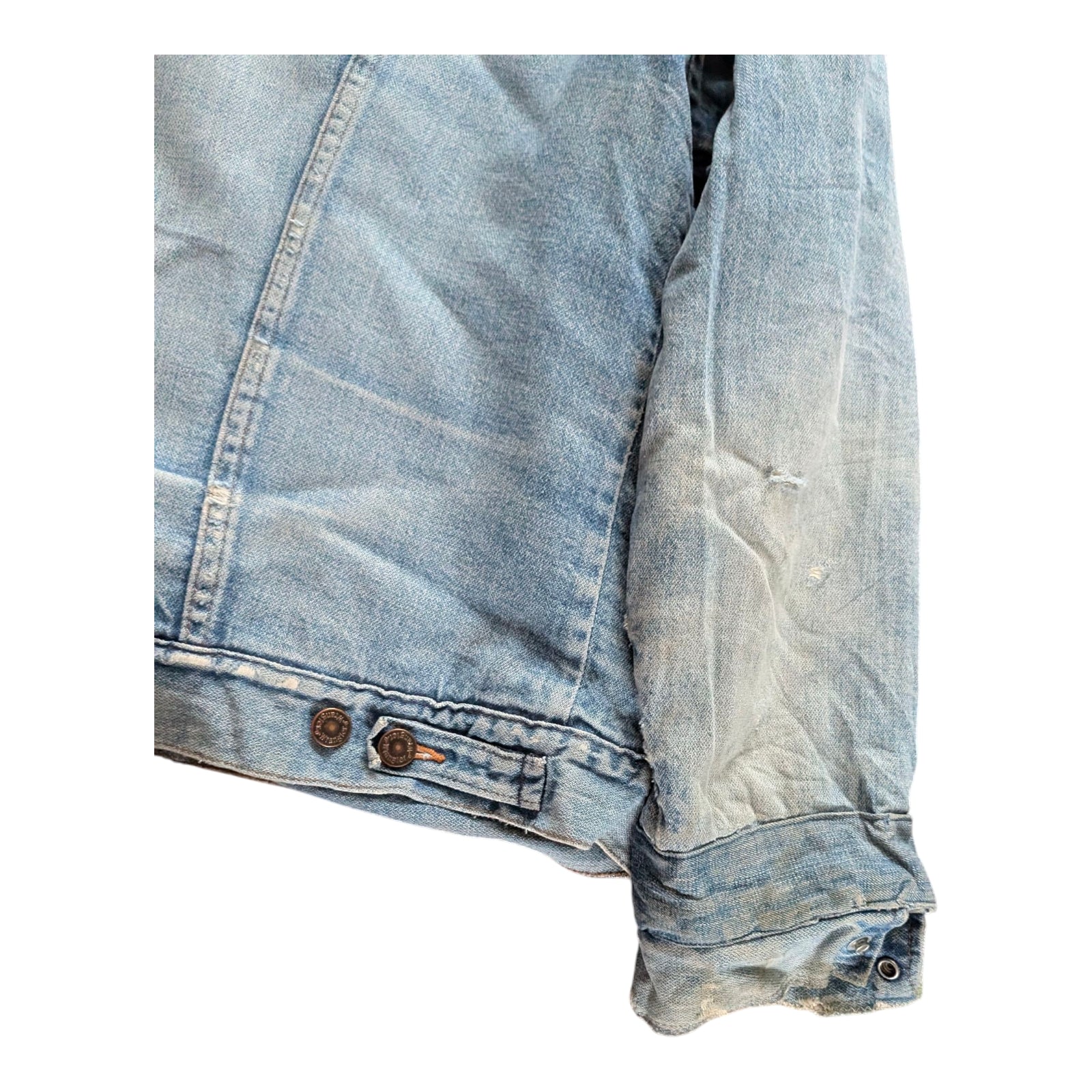 Levi’s Sherpa-Lined Denim Jacket – Size S – Light Wash – Grade B