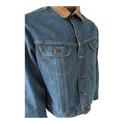 Lee Storm Rider Denim Jacket – Corduroy Collar – Blanket Lining – Medium