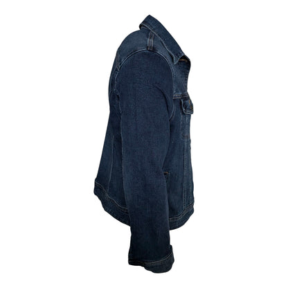 Lee Women’s XL Denim Jacket – Dark Wash Stretch Jean Trucker Coat – Classic Lee