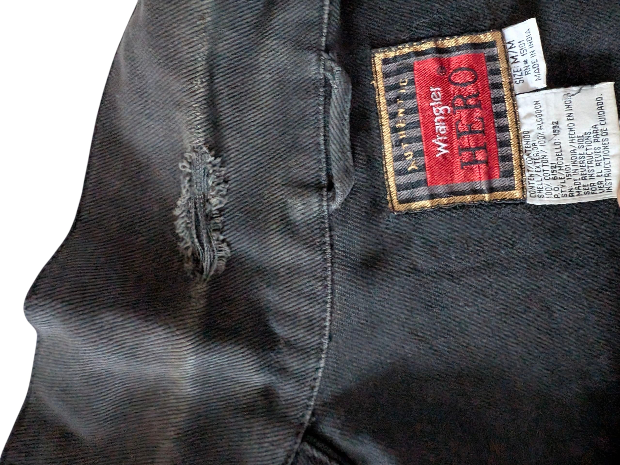 Wrangler HERO Denim Jacket – Black – Size M/M – Vintage Workwear