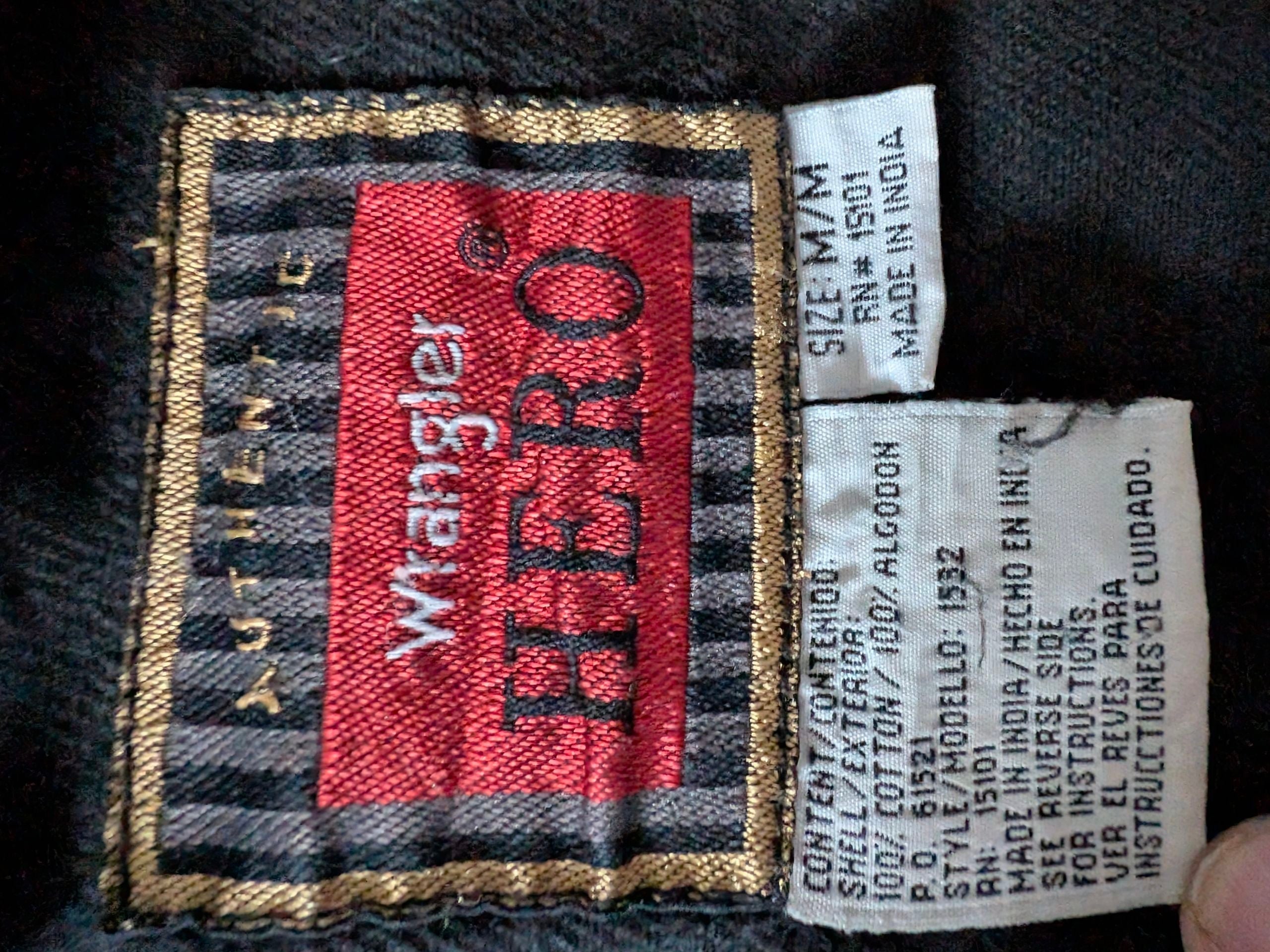 Wrangler HERO Denim Jacket – Black – Size M/M – Vintage Workwear