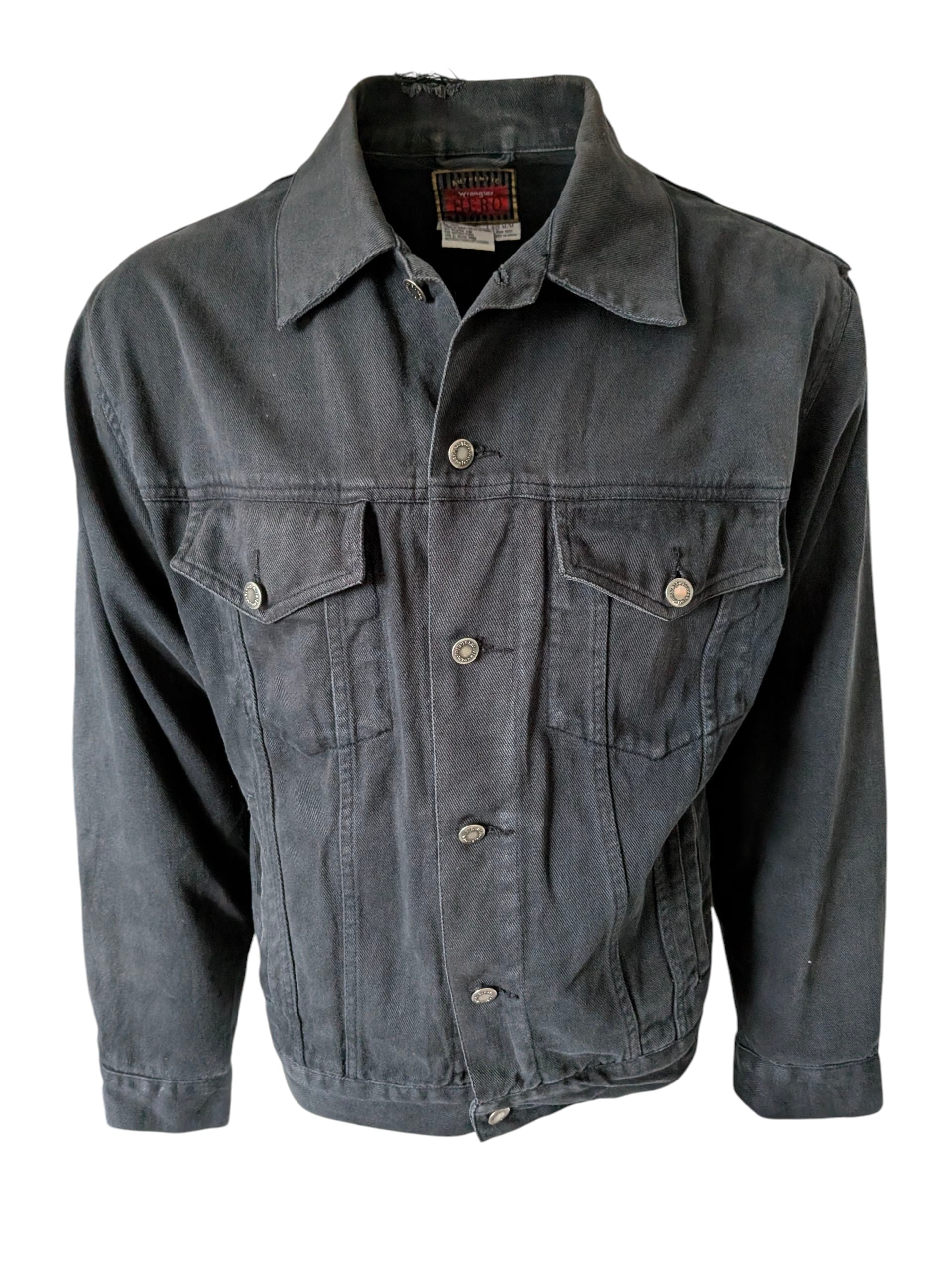 Wrangler HERO Denim Jacket – Black – Size M/M – Vintage Workwear
