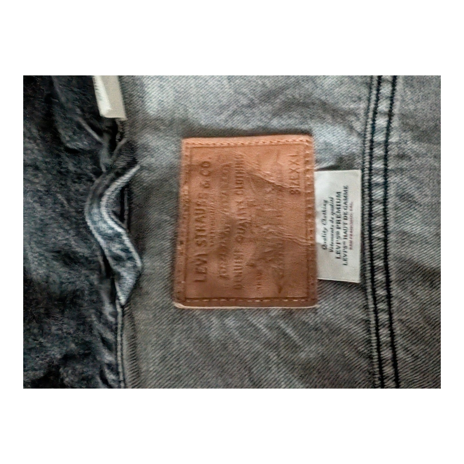 Levi’s Trucker Jacket – Black/Grey Wash – Size XXL