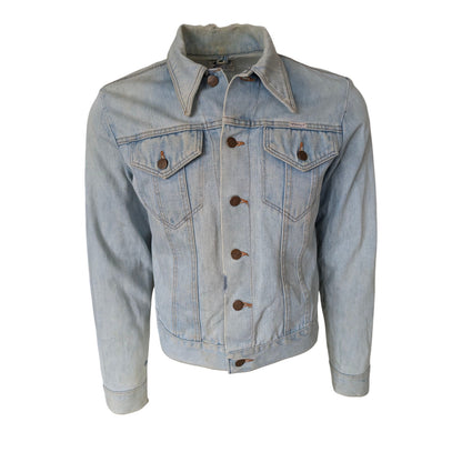 Vintage Wrangler Denim Jacket USA – Light Wash – Men’s M – Distressed