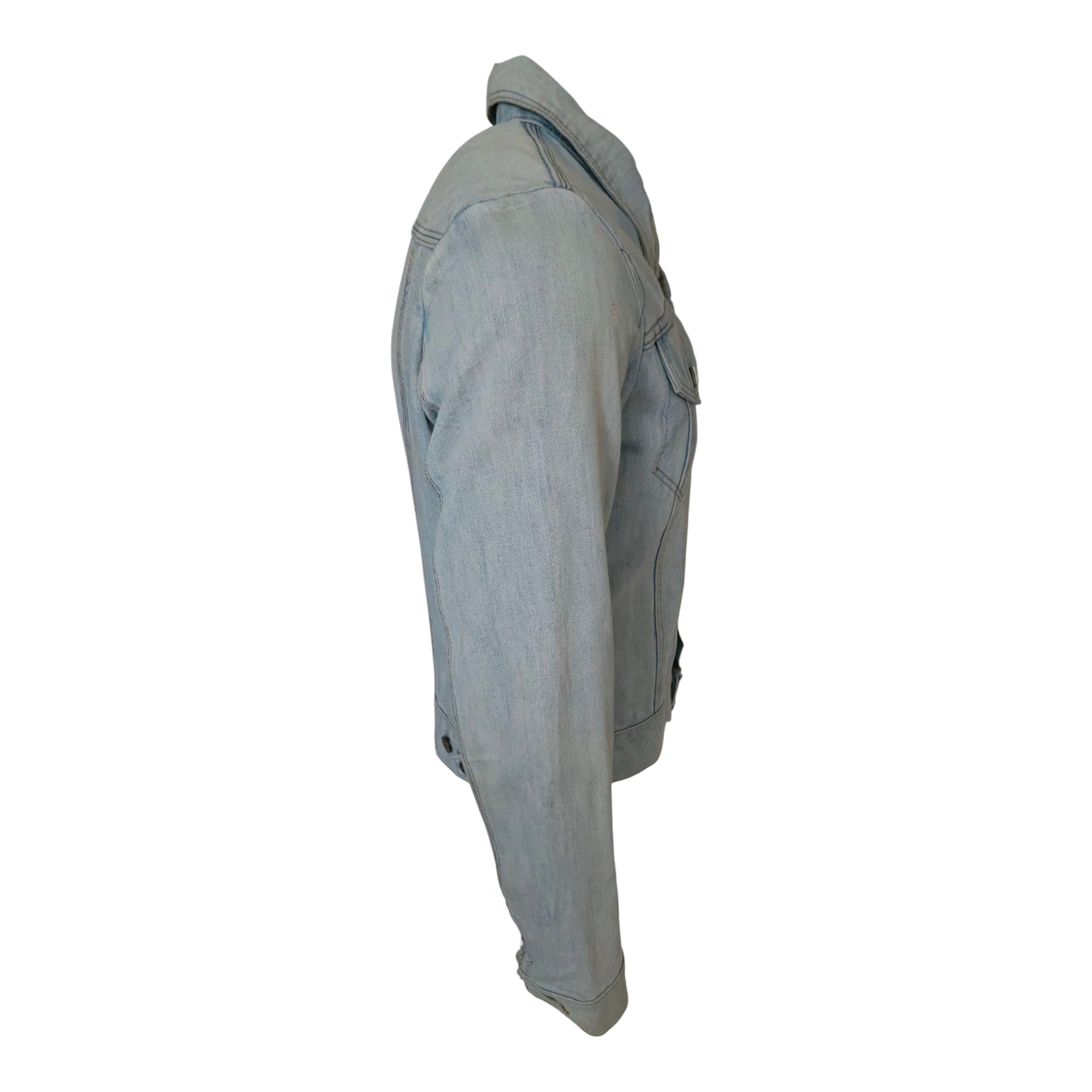 Vintage Wrangler Denim Jacket USA – Light Wash – Men’s M – Distressed