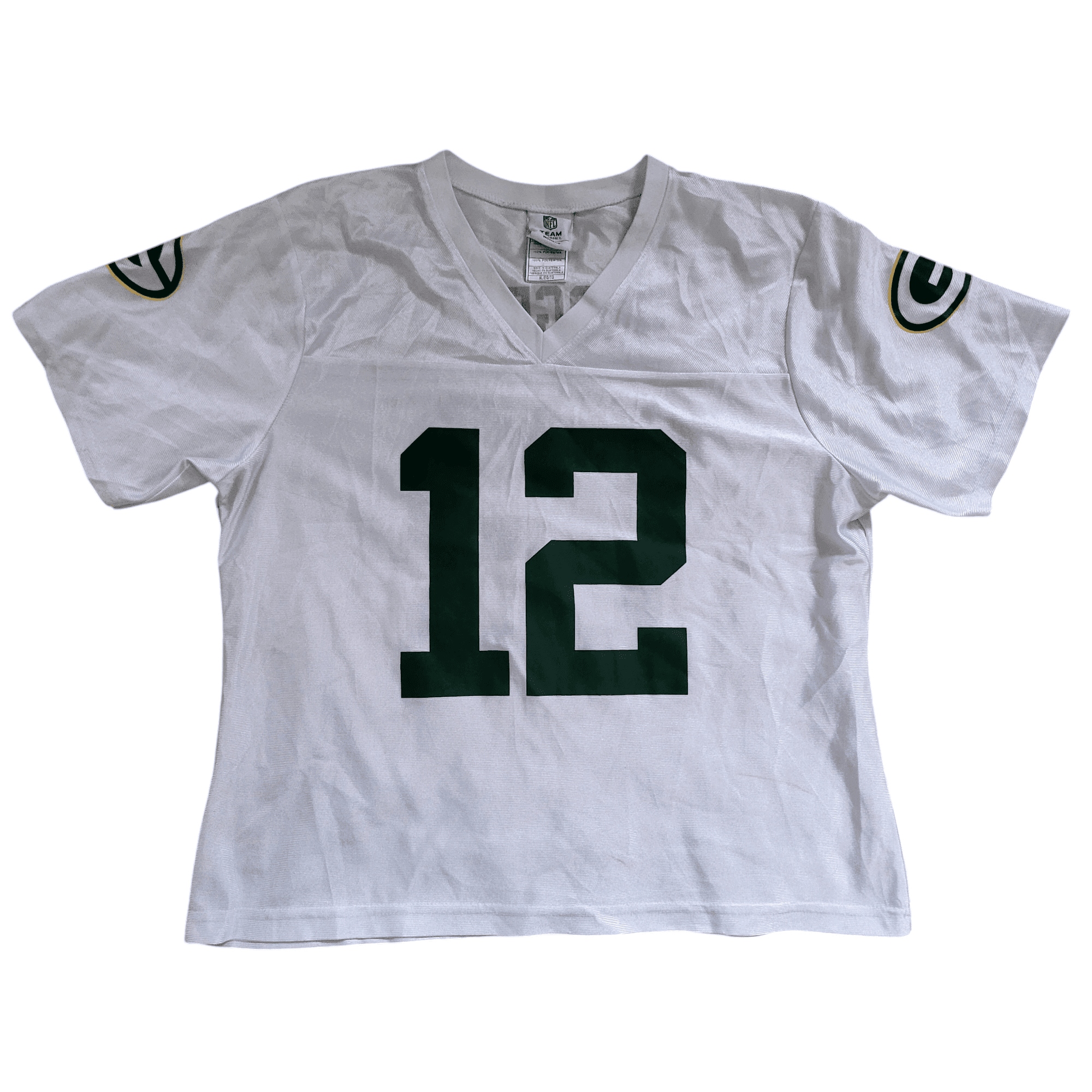 Aaron Rodgers Green Bay Packers Women's Jersey 12 XL White NFL Authentic Classic Design - USASTARFASHION
