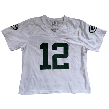 Aaron Rodgers Green Bay Packers Women's Jersey 12 XL White NFL Authentic Classic Design - USASTARFASHION