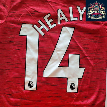 Adidas 2020/21 Manchester United Home Jersey Youth Small Custom "Healy" 14 AEROREADY - USASTARFASHION