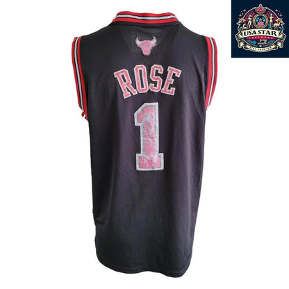 Adidas Chicago Bulls Jersey 1 Derrick Rose Vintage Large Nostalgic NBA Basketball Apparel - USASTARFASHION