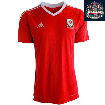 Adidas Climacool Welsh International Football Shirt Red Men's XLarge - Moisture - Wicking Comfort - USASTARFASHION