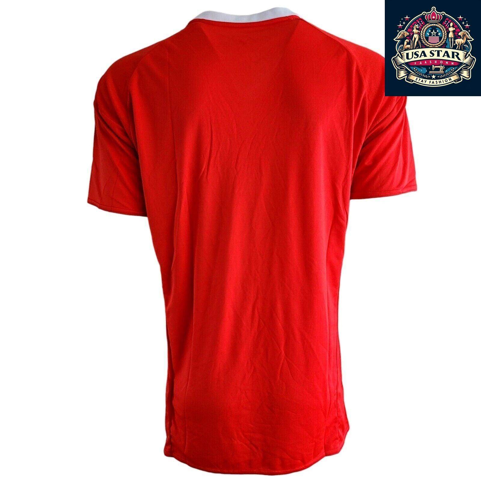 Adidas Climacool Welsh International Football Shirt Red Men's XLarge - Moisture - Wicking Comfort - USASTARFASHION