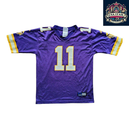 Adidas Daunte Culpepper 11 Minnesota Vikings Jersey Kids Purple Youth Size M (10 - 12) - USASTARFASHION