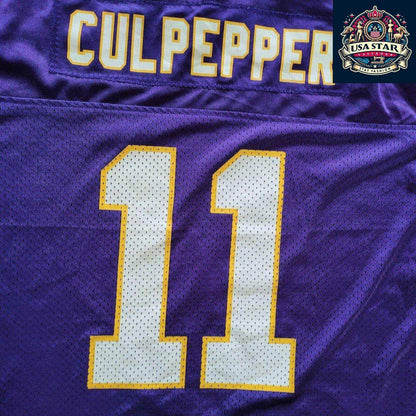 Adidas Daunte Culpepper 11 Minnesota Vikings Jersey Kids Purple Youth Size M (10 - 12) - USASTARFASHION