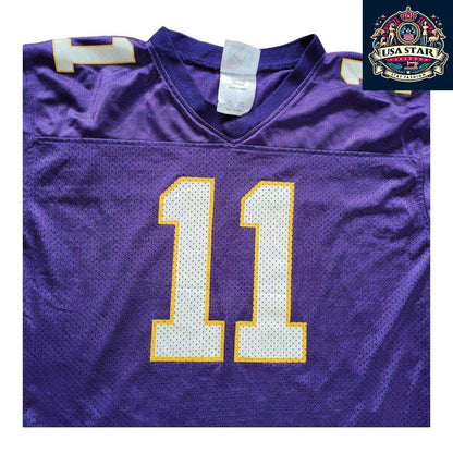 Adidas Daunte Culpepper 11 Minnesota Vikings Jersey Kids Purple Youth Size M (10 - 12) - USASTARFASHION