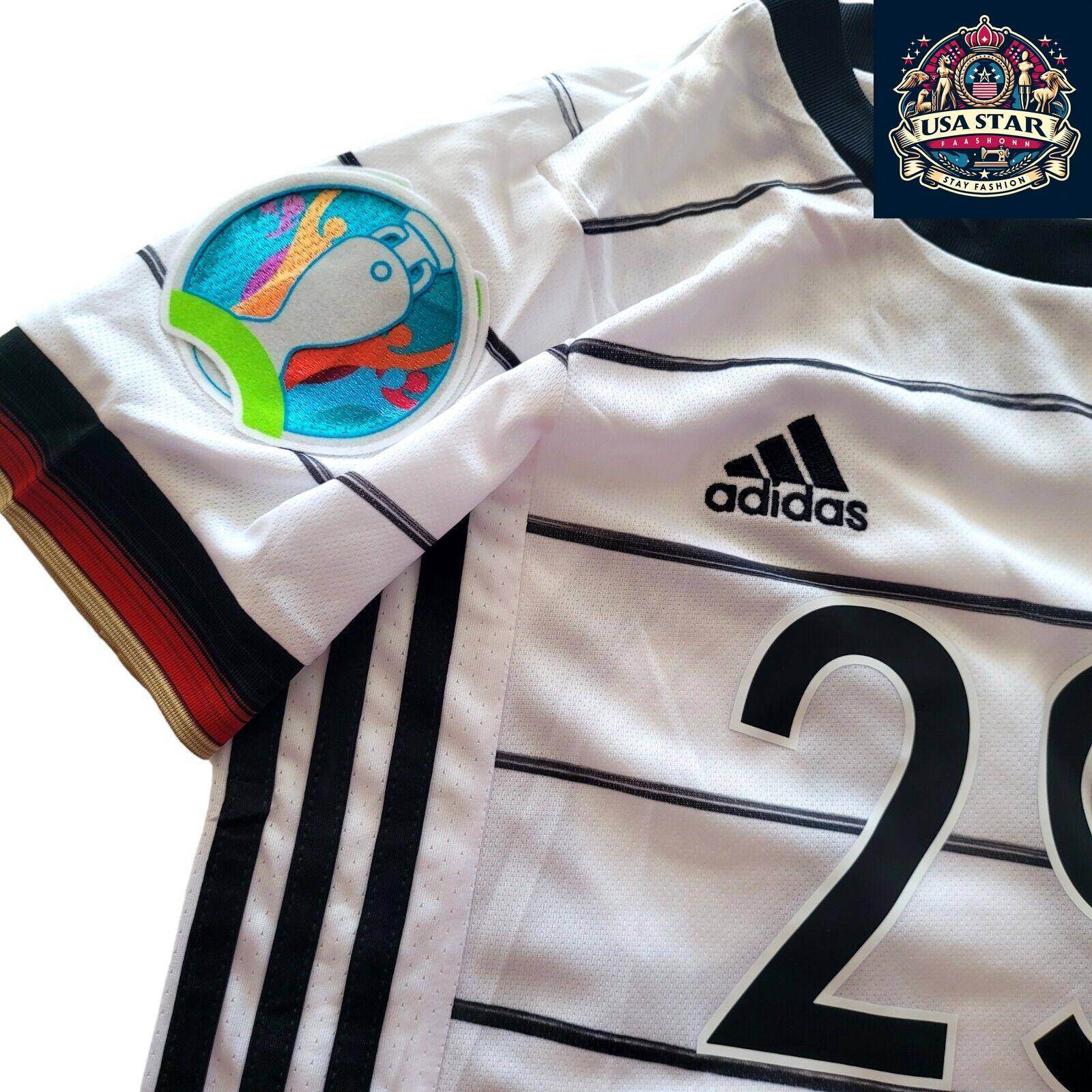 Adidas Germany Kids Soccer Jersey Maximilian 29 Youth Size 7 - 8Y White, 100% Authentic - USASTARFASHION