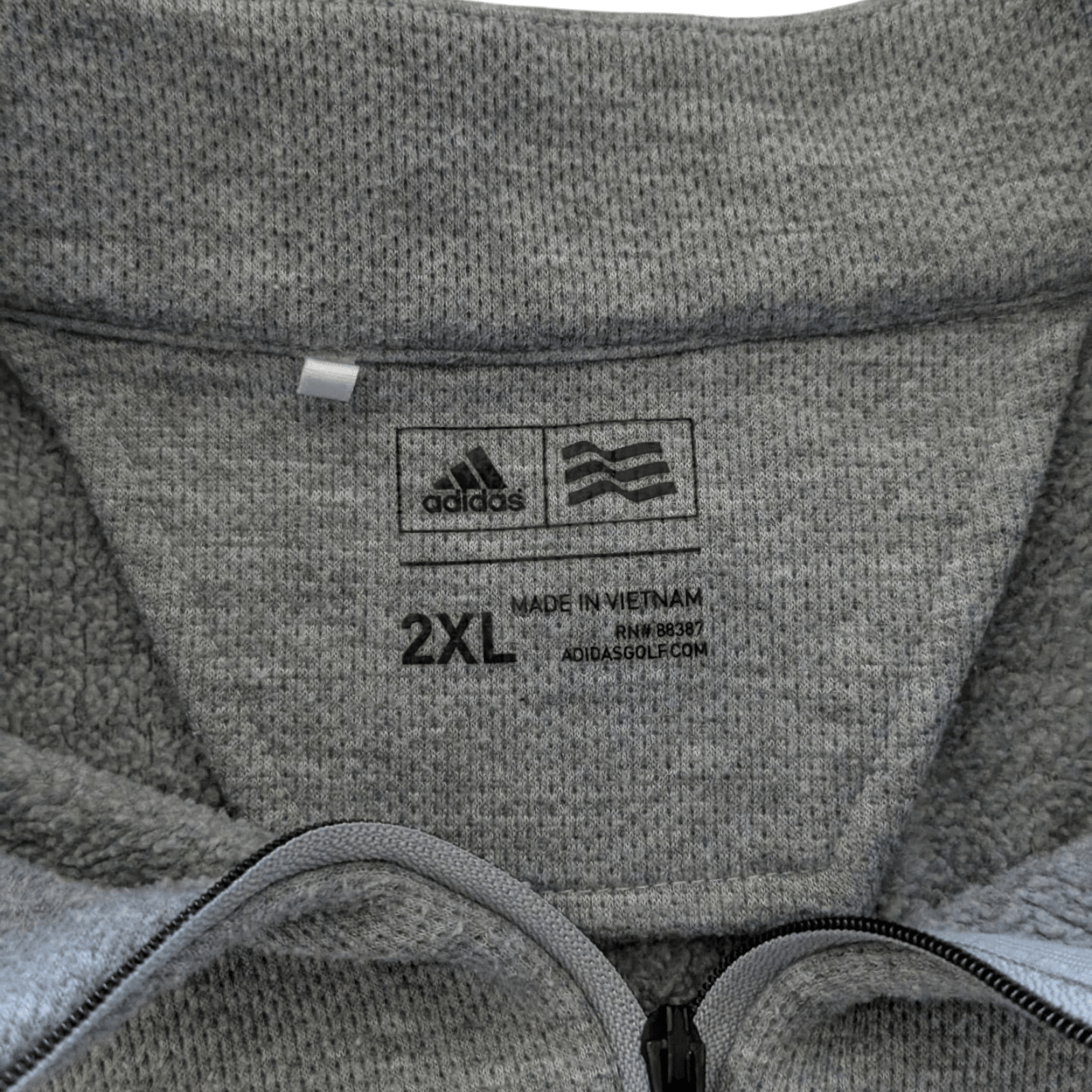 Adidas Golf Men’s 1/4 Zip Pullover Sweater 2XL Gray Performance Knit Long Sleeve - USASTARFASHION