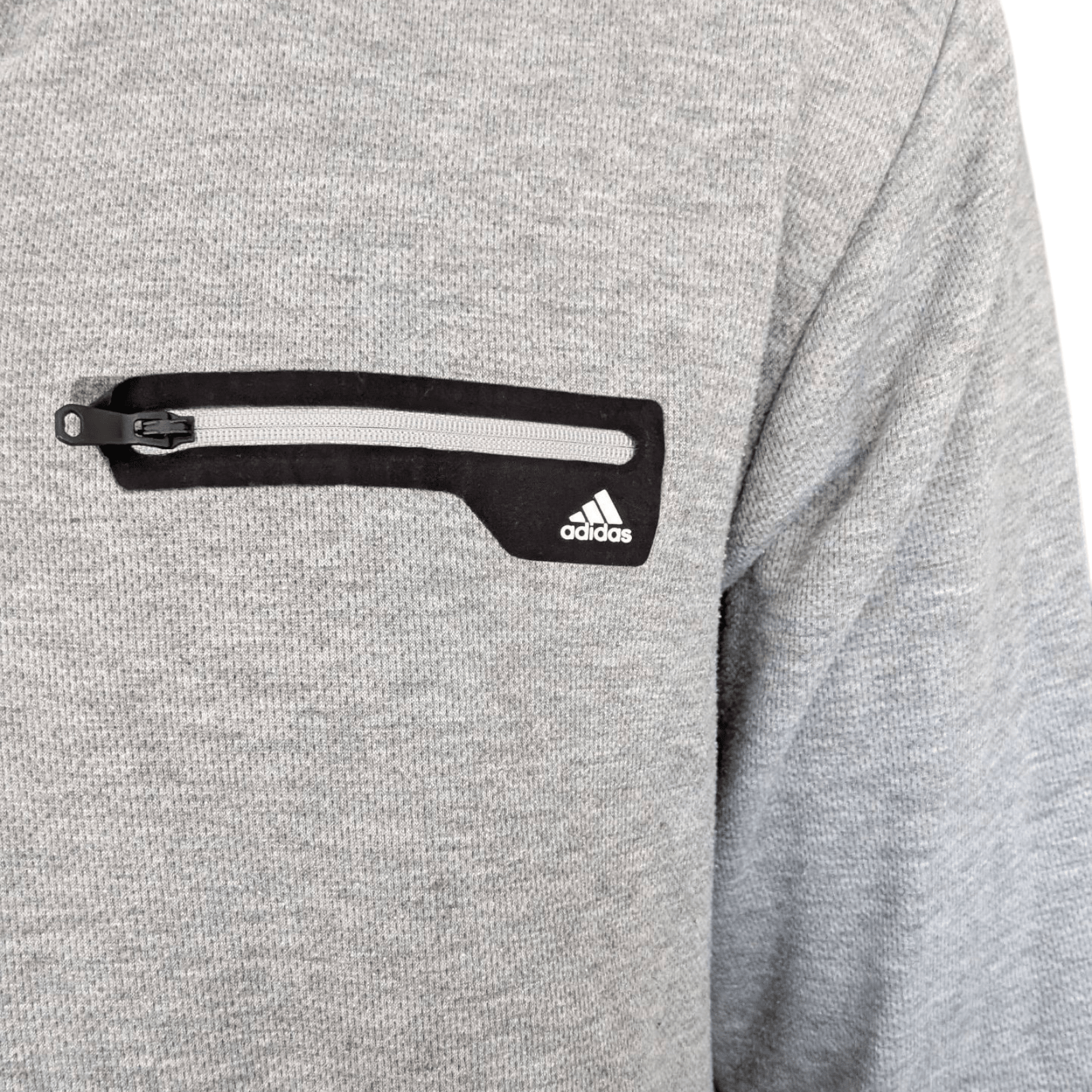 Adidas Golf Men’s 1/4 Zip Pullover Sweater 2XL Gray Performance Knit Long Sleeve - USASTARFASHION