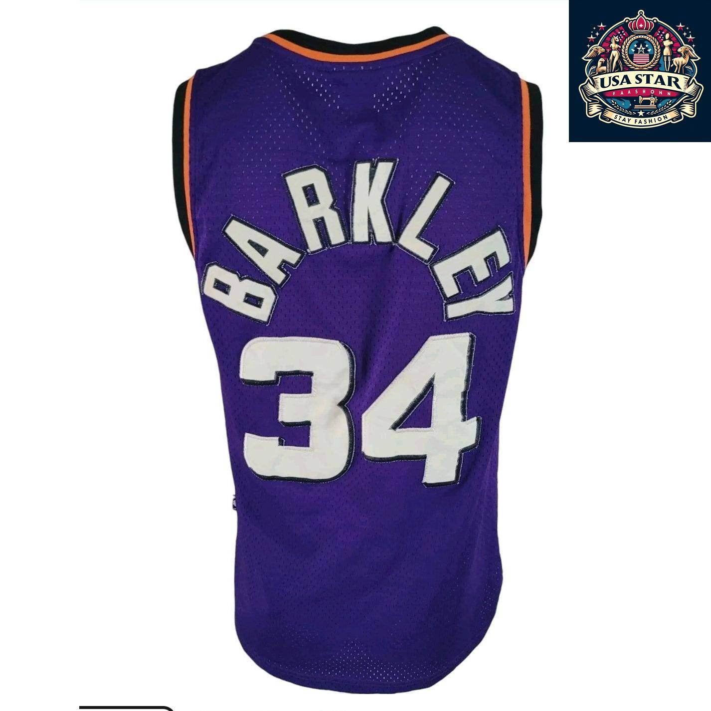 Adidas Hardwood Classics Phoenix Suns Jersey Charles Barkley 34 1993 - 1994 Men's Size S Purple - USASTARFASHION
