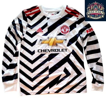Adidas Manchester United 2020/21 Youth Medium Third Jersey - Custom "Bashers" 11, AEROREADY Tech - USASTARFASHION