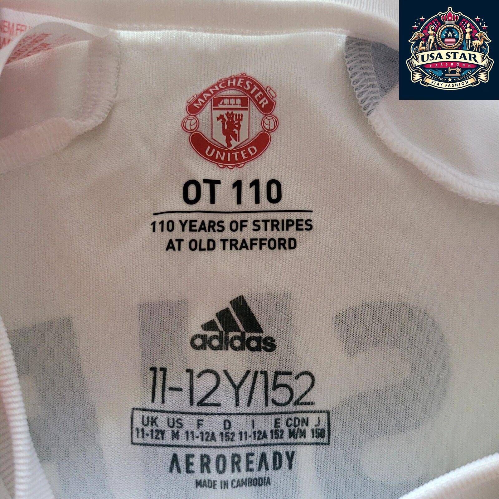 Adidas Manchester United 2020/21 Youth Medium Third Jersey - Custom "Bashers" 11, AEROREADY Tech - USASTARFASHION