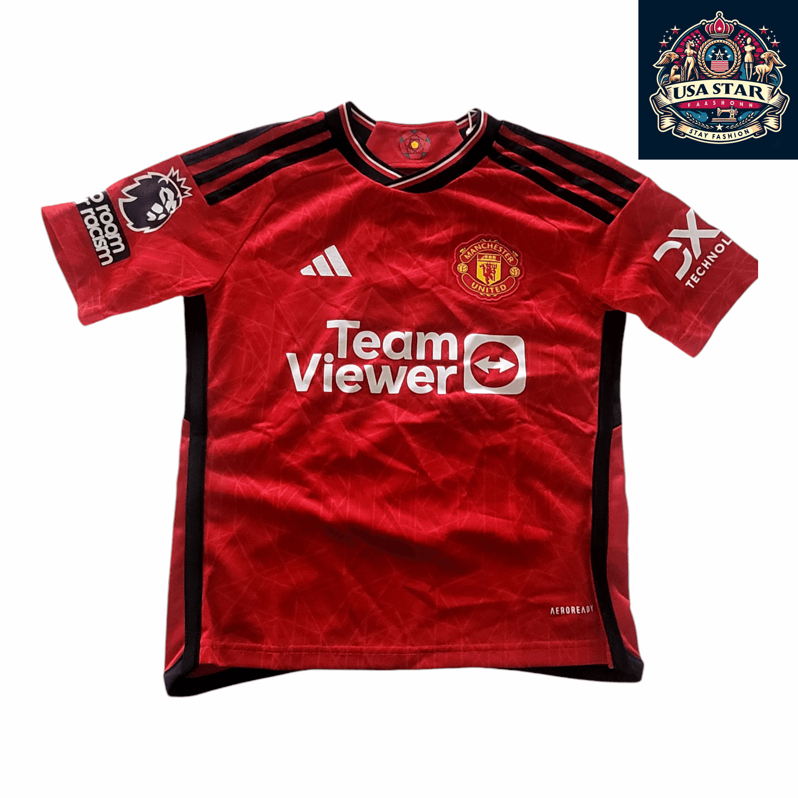 Adidas Manchester United Jersey 9 - 10 Years Lightweight Breathable Jowell 17 for Kids 2023 - USASTARFASHION