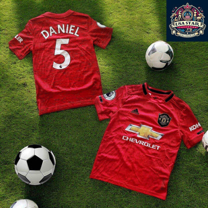 Adidas Manchester United Youth Home Jersey Size 9 - 10 Years Daniel 5 Red Soccer Shirt - USASTARFASHION