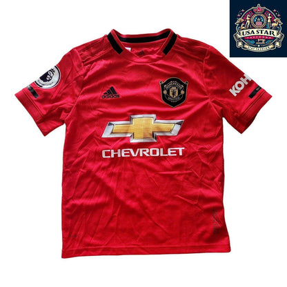 Adidas Manchester United Youth Home Jersey Size 9 - 10 Years Daniel 5 Red Soccer Shirt - USASTARFASHION