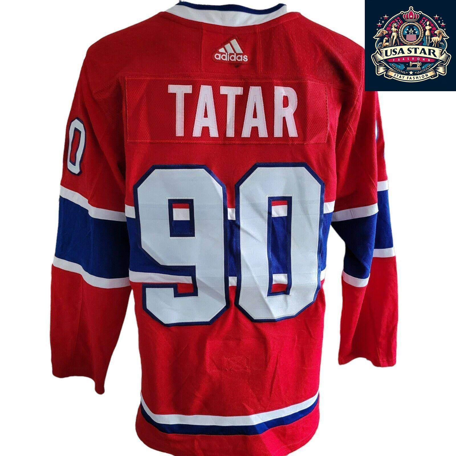 Adidas Montreal Canadiens Jersey Tatar 90 NHL Men's Size L - Durable, Breathable Fan Gear - USASTARFASHION