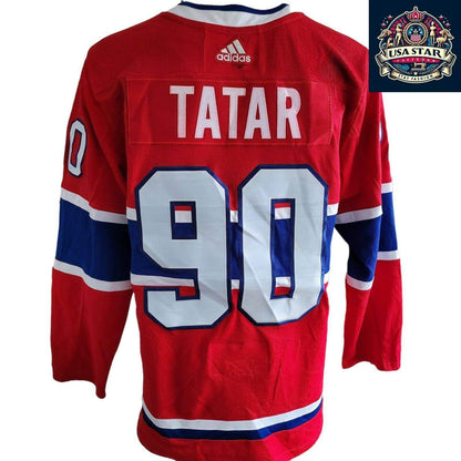 Adidas Montreal Canadiens Jersey Tatar 90 NHL Men's Size L - Durable, Breathable Fan Gear - USASTARFASHION