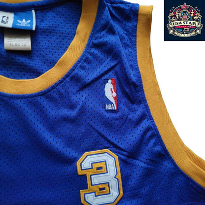 Adidas NBA Hardwood Classics 3 Allen Iverson Denver Nuggets Jersey XL Rainbow Vintage Authentic - USASTARFASHION