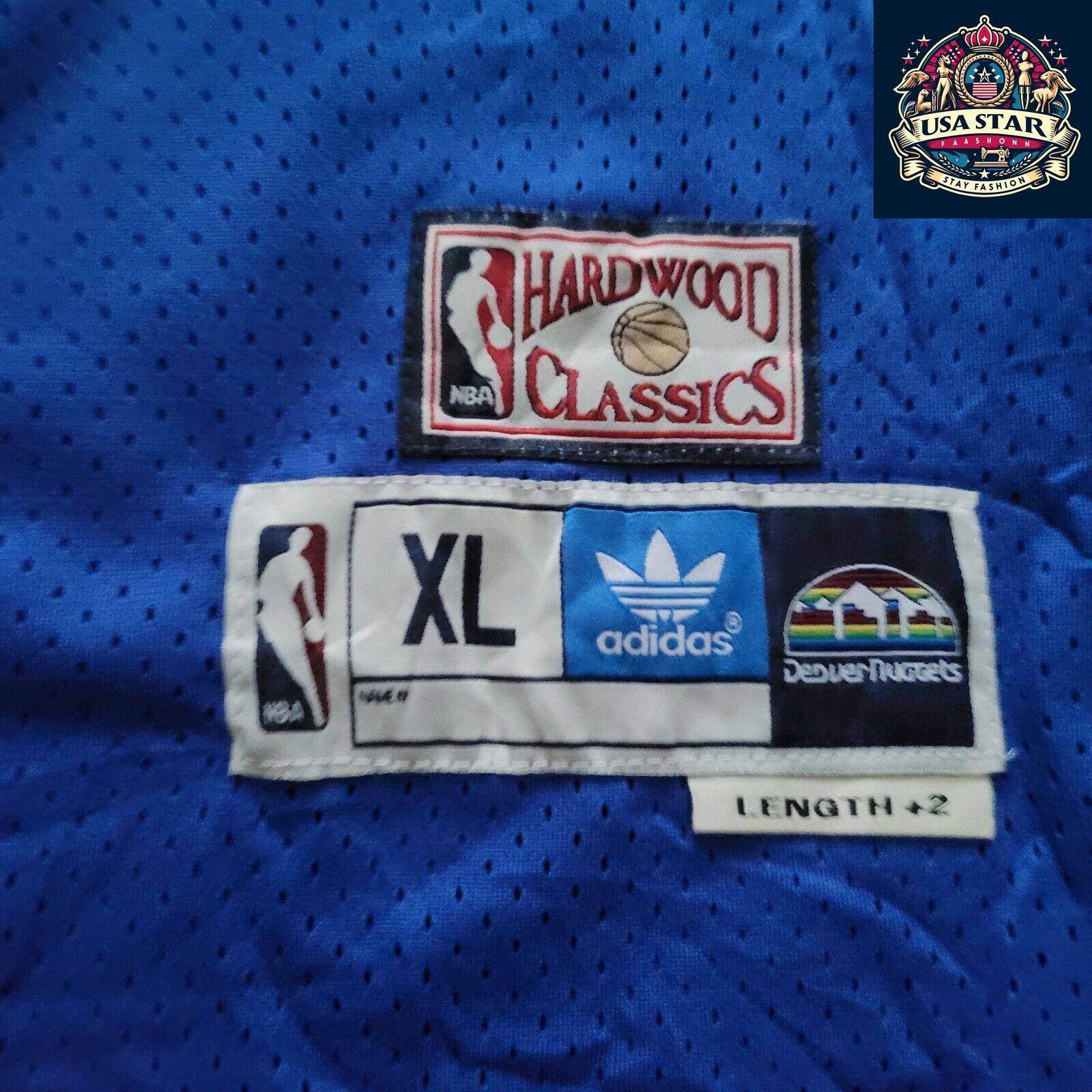 Adidas NBA Hardwood Classics 3 Allen Iverson Denver Nuggets Jersey XL Rainbow Vintage Authentic - USASTARFASHION