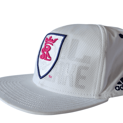 Adidas Real Salt Lake Cap - One Size Fits All, Grade A Condition, White with Red and Gold Accents - USASTARFASHION