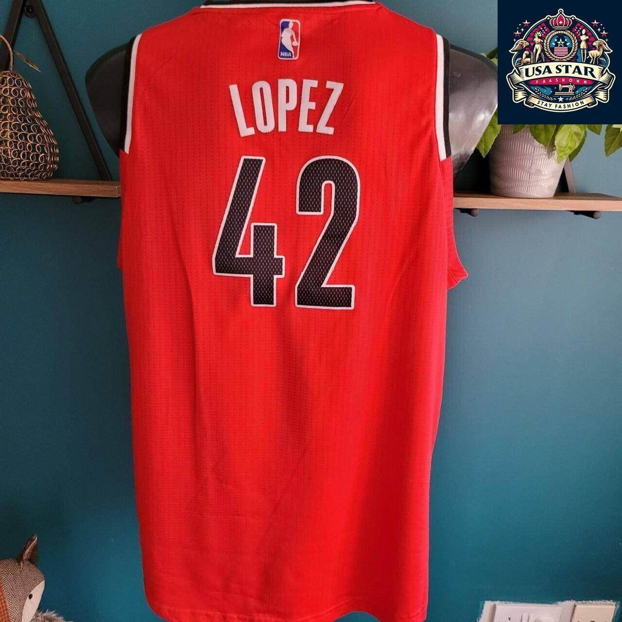 Adidas Swingman Jersey NBA Portland Trail Blazers Robin Lopez 42 Red XL - Quality Material, Stylish Design - USASTARFASHION