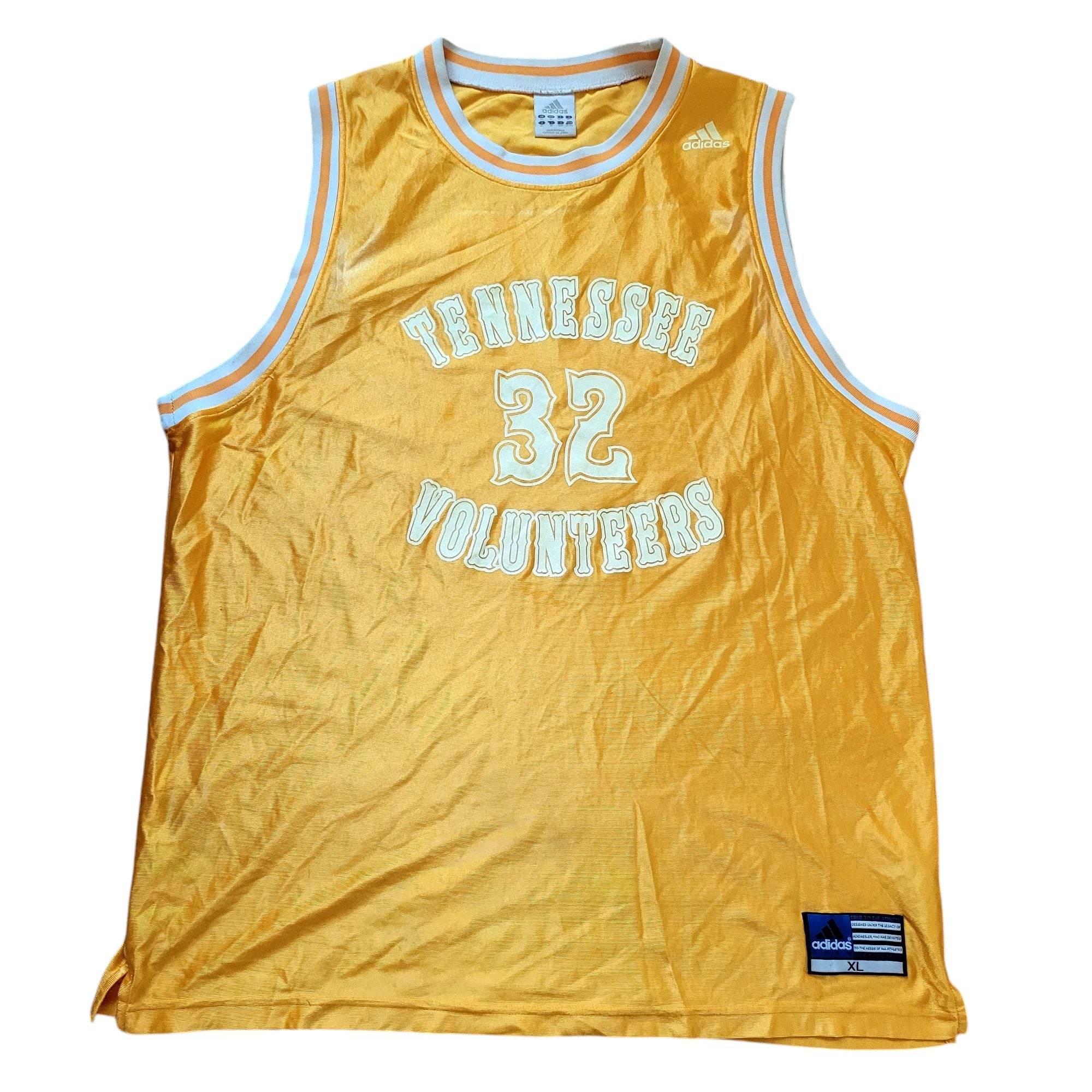 Adidas Tennessee Volunteers 32 Basketball Jersey – Gold White – Size XL - USASTARFASHION