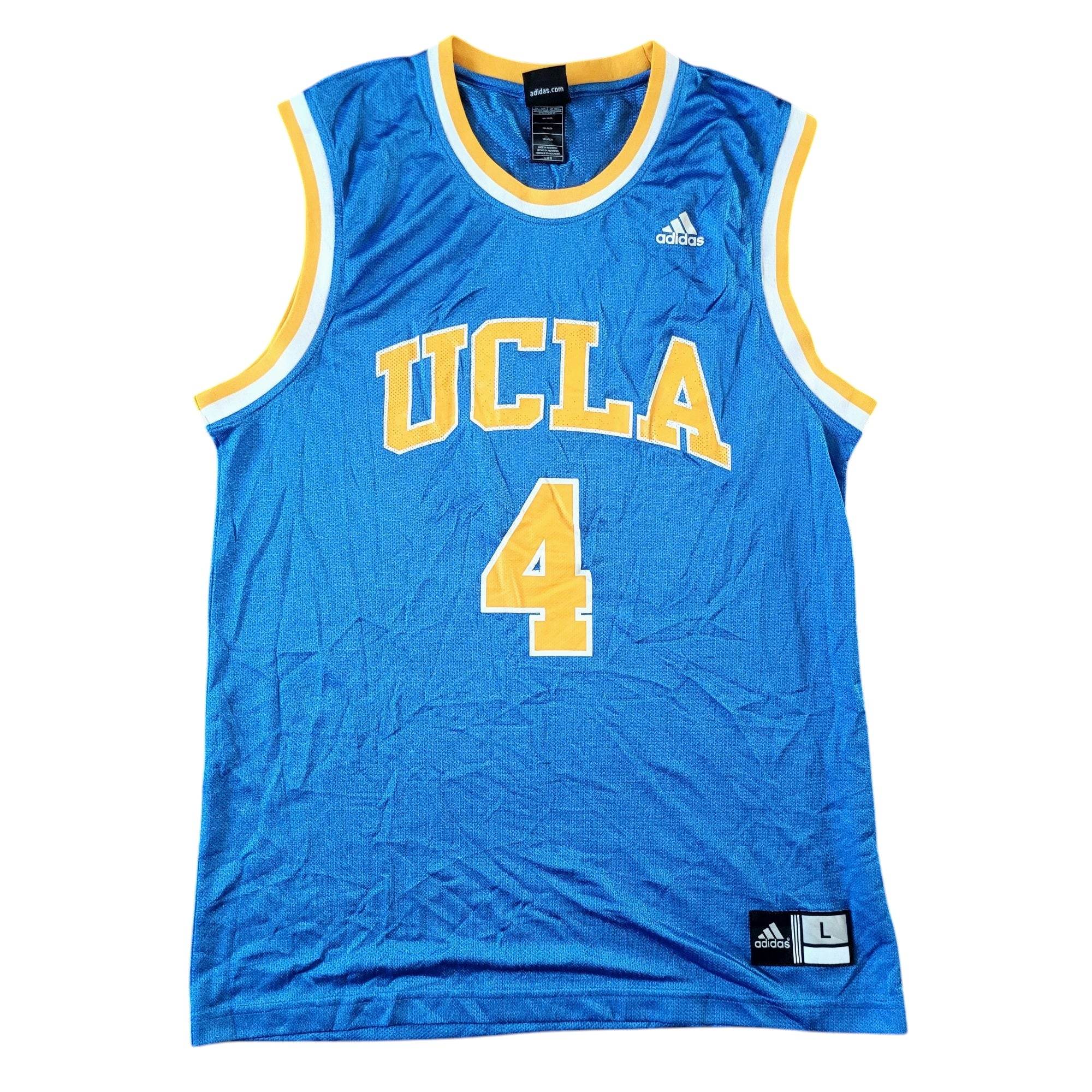 Adidas UCLA Bruins 4 Baby Bear Basketball Jersey - Blue/Gold Large - USASTARFASHION