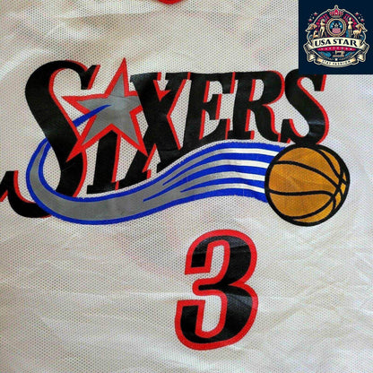 Allen Iverson 3 Jersey – Champion Brand XL (44) | Philadelphia 76ers Basketball Memorabilia - USASTARFASHION