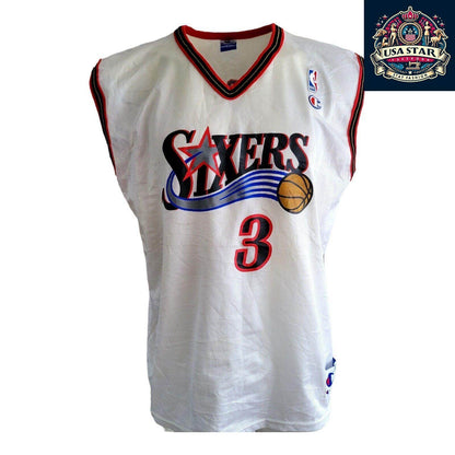 Allen Iverson 3 Jersey – Champion Brand XL (44) | Philadelphia 76ers Basketball Memorabilia - USASTARFASHION