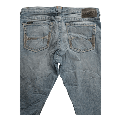 Ariat M7 Slim Fit Jeans W33 L32 Straight Leg Light Wash Denim Cowboy Western - USASTARFASHION