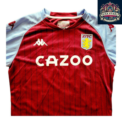Aston Villa Kids Shirt 12Y - Personalized Kappa Home Jersey in Iconic Claret and Blue - USASTARFASHION