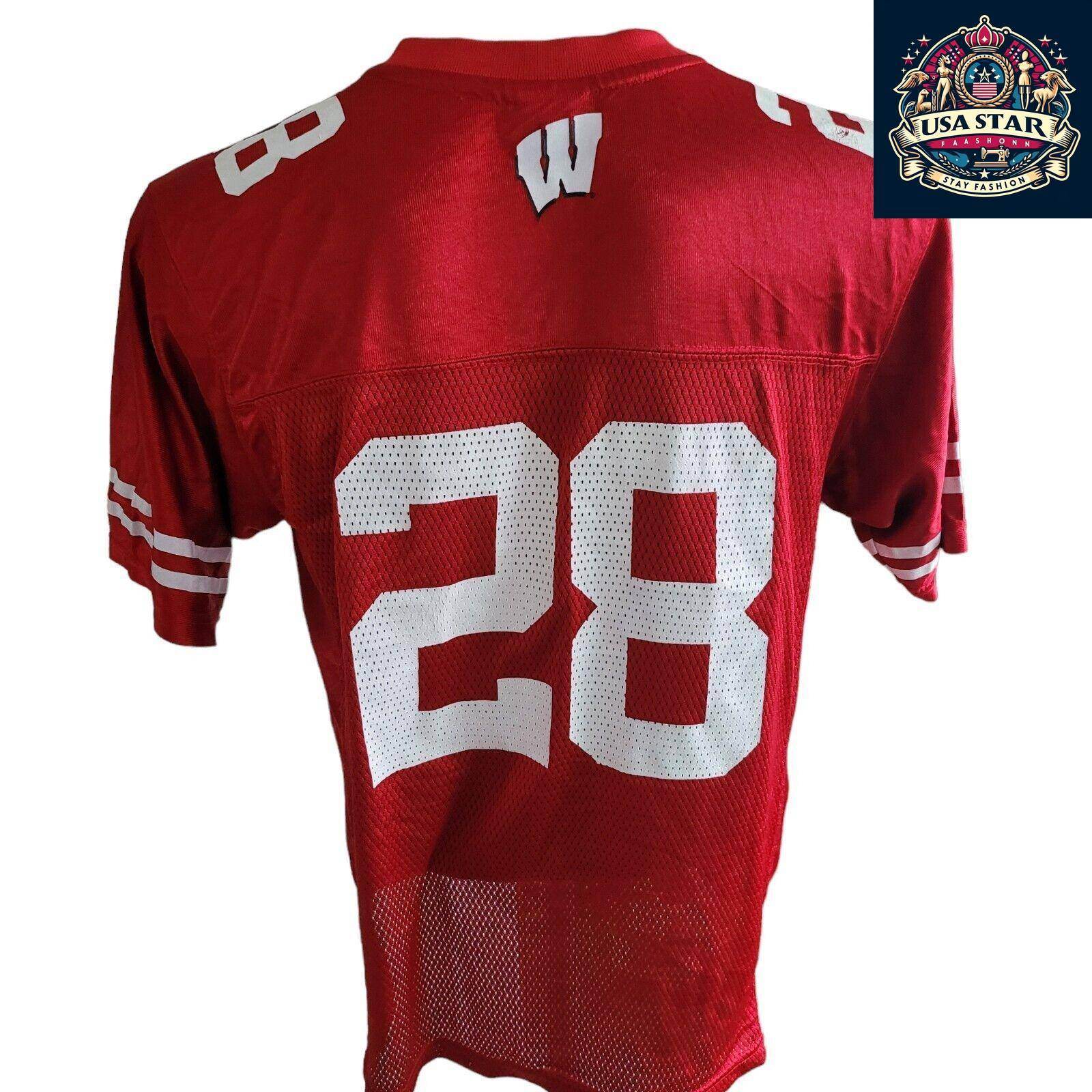 Authentic 28 Montee Ball Wisconsin Badgers Youth Jersey Size L - Iconic Design & Comfort - USASTARFASHION