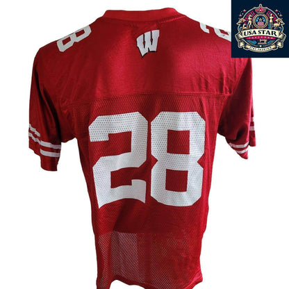 Authentic 28 Montee Ball Wisconsin Badgers Youth Jersey Size L - Iconic Design & Comfort - USASTARFASHION