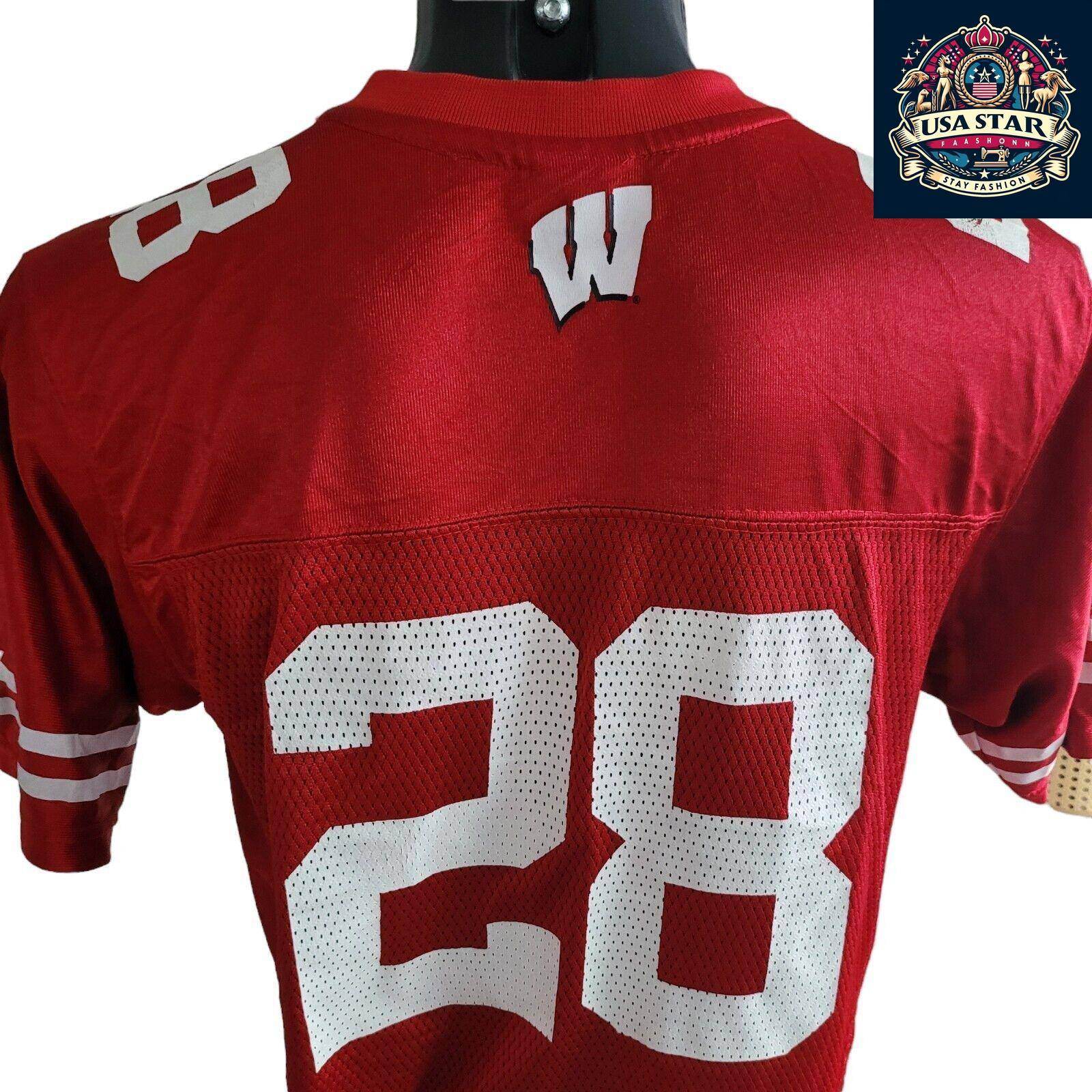 Authentic 28 Montee Ball Wisconsin Badgers Youth Jersey Size L - Iconic Design & Comfort - USASTARFASHION