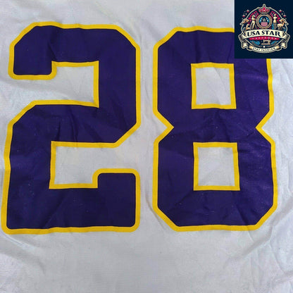 Authentic Minnesota Vikings Jersey XL - Peterson Name, 100% Polyester, Lightweight, moisture - wicking - USASTARFASHION