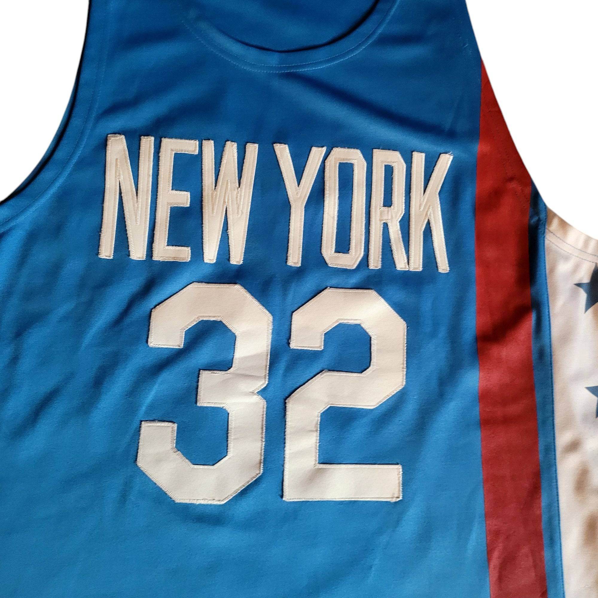 Authentic New York Jersey Throwbacks Blacktop Edition 32 Size L - USASTARFASHION