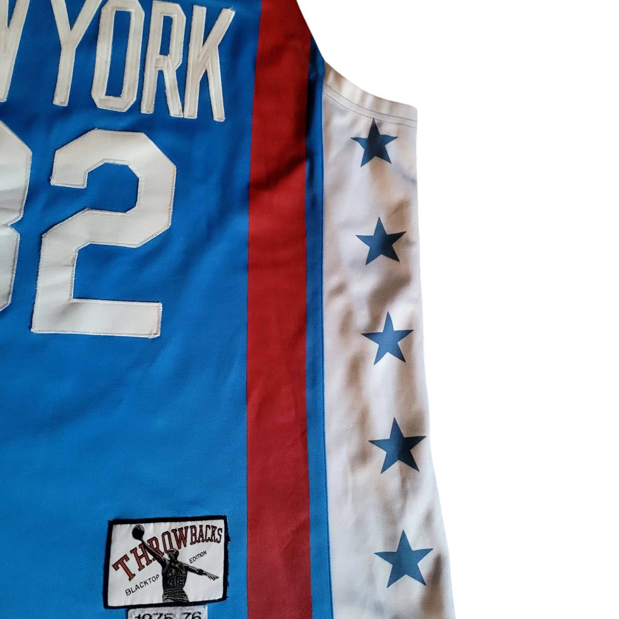 Authentic New York Jersey Throwbacks Blacktop Edition 32 Size L - USASTARFASHION