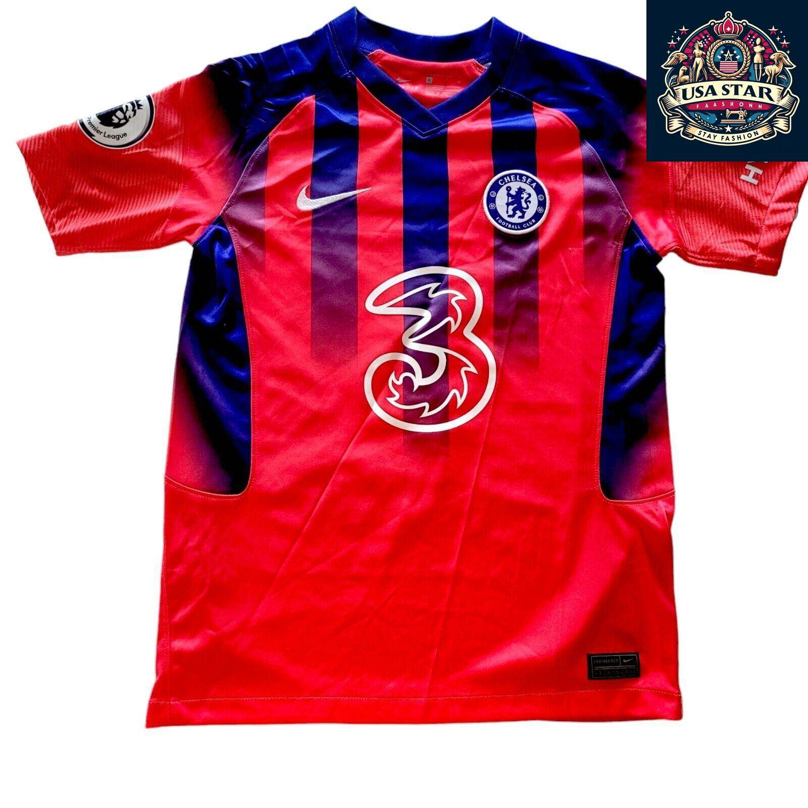Authentic Nike Chelsea FC Jersey 2021/22 Third Red/Blue Custom "Danny" 10 M New With Tags - USASTARFASHION