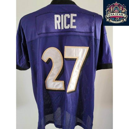 Baltimore Ravens Authentic Reebok Jersey Adult Large 27 Ray Rice - Comfortable & Durable NFL Apparel - USASTARFASHION