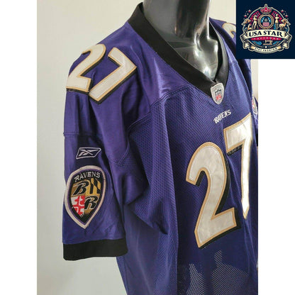 Baltimore Ravens Authentic Reebok Jersey Adult Large 27 Ray Rice - Comfortable & Durable NFL Apparel - USASTARFASHION