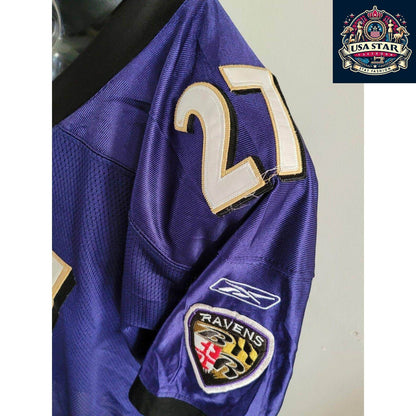 Baltimore Ravens Authentic Reebok Jersey Adult Large 27 Ray Rice - Comfortable & Durable NFL Apparel - USASTARFASHION
