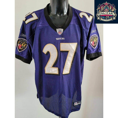 Baltimore Ravens Authentic Reebok Jersey Adult Large 27 Ray Rice - Comfortable & Durable NFL Apparel - USASTARFASHION